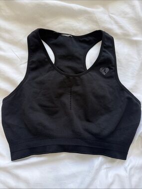 Black Sports Bra Large Seamless Racerback Womens Best